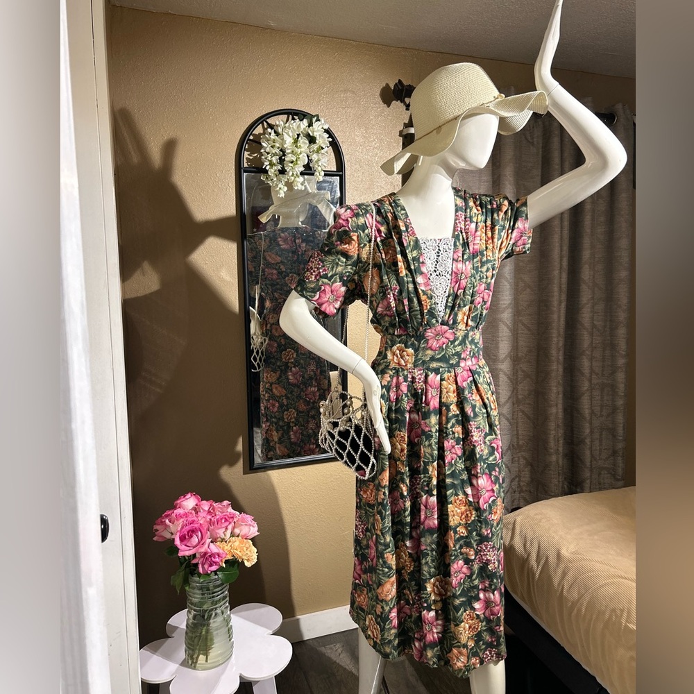 Miss Dorby Green Floral Dress